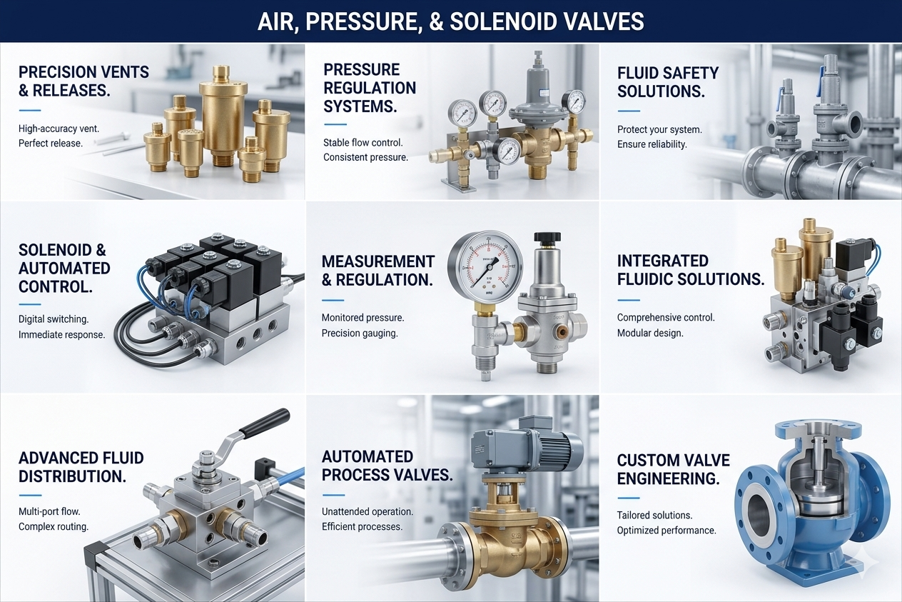 Air Release, Pressure Release & Solenoid Valves